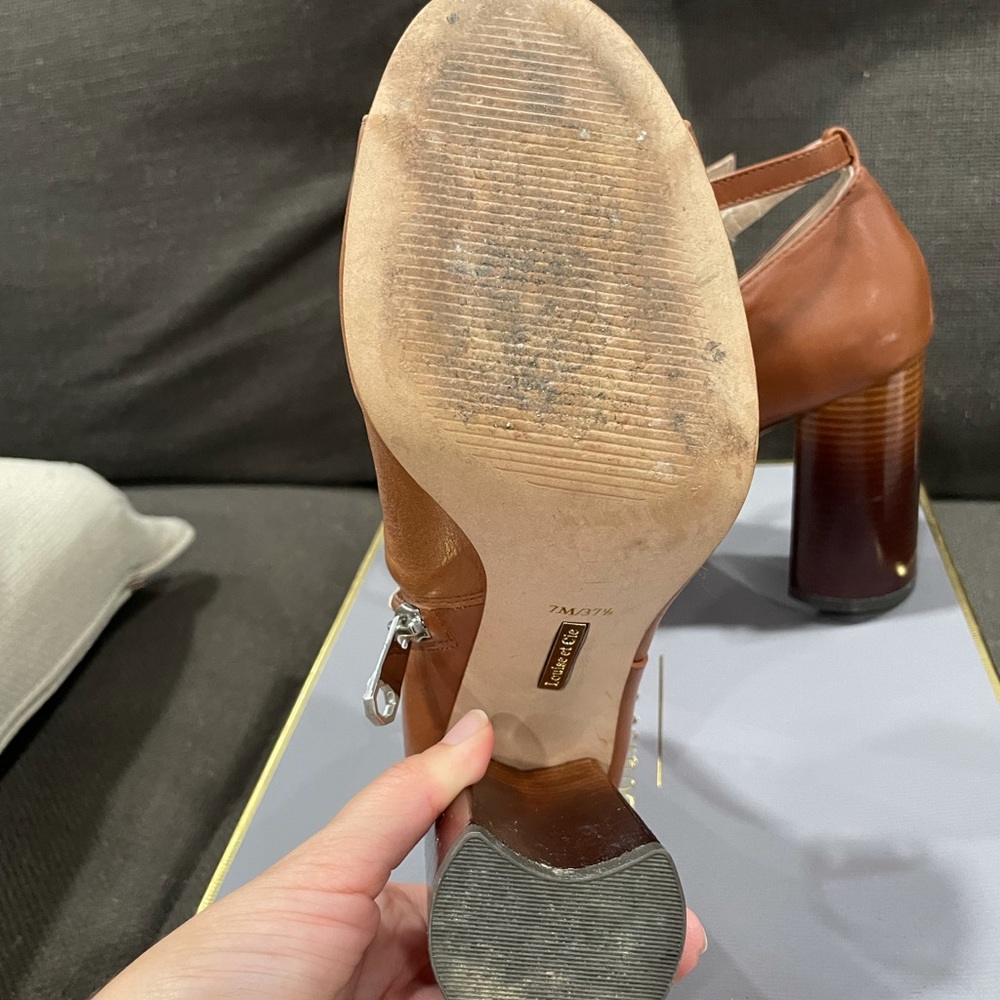 Open Toe Leather Booties. - image 4